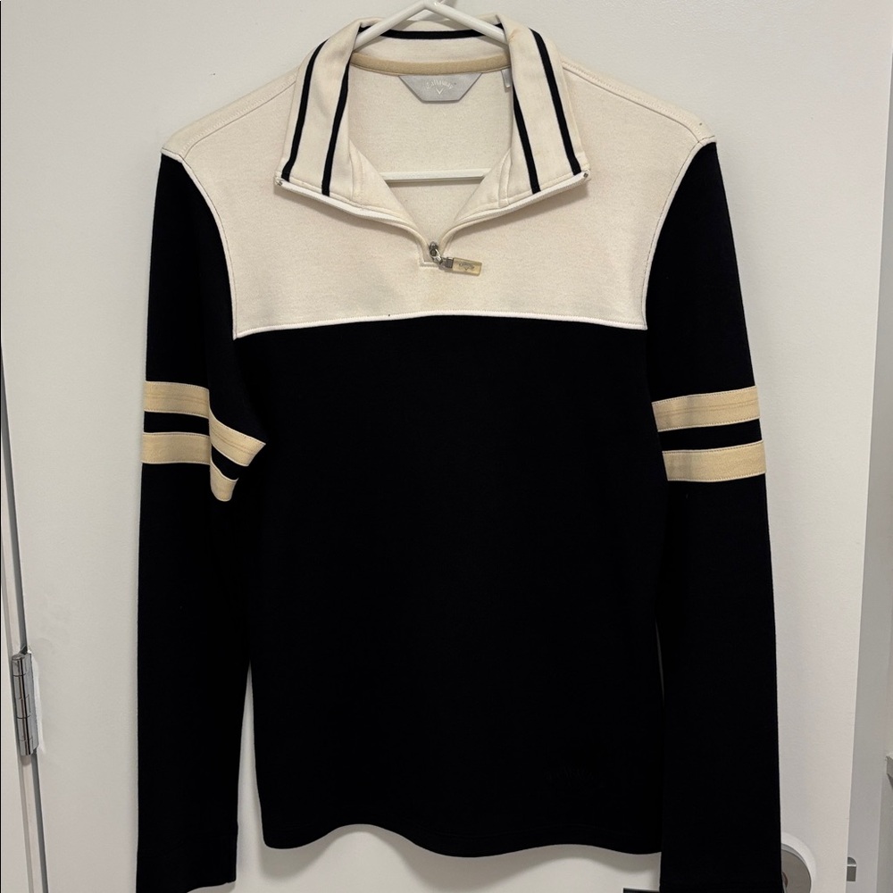 Callaway Cream and Black  Sweater- Size S